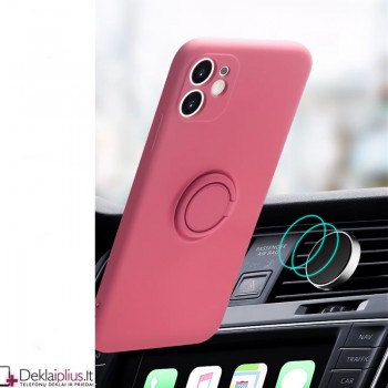 Silikoninis dėklas su žiedu ir kameros apsauga - bordo spalvos (Apple Iphone 11) Silikoninis dėklas su žiedu ir kameros apsauga - bordo spalvos (Apple Iphone 11)